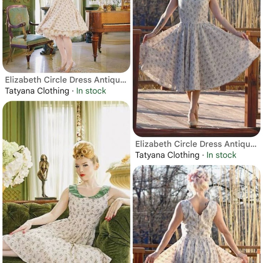 Women's Antique Floral Dress